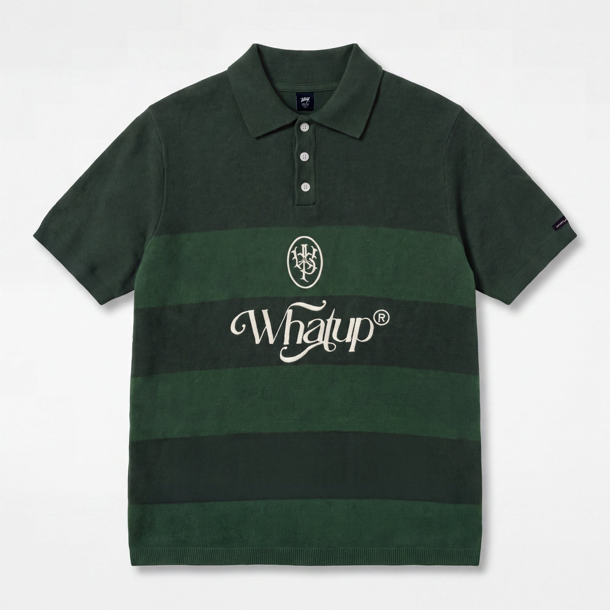 Polera WhatUp Men Block Core Green White