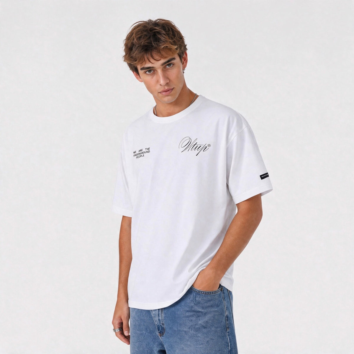 Polera Oversize Box Creatives From The Under Blanco