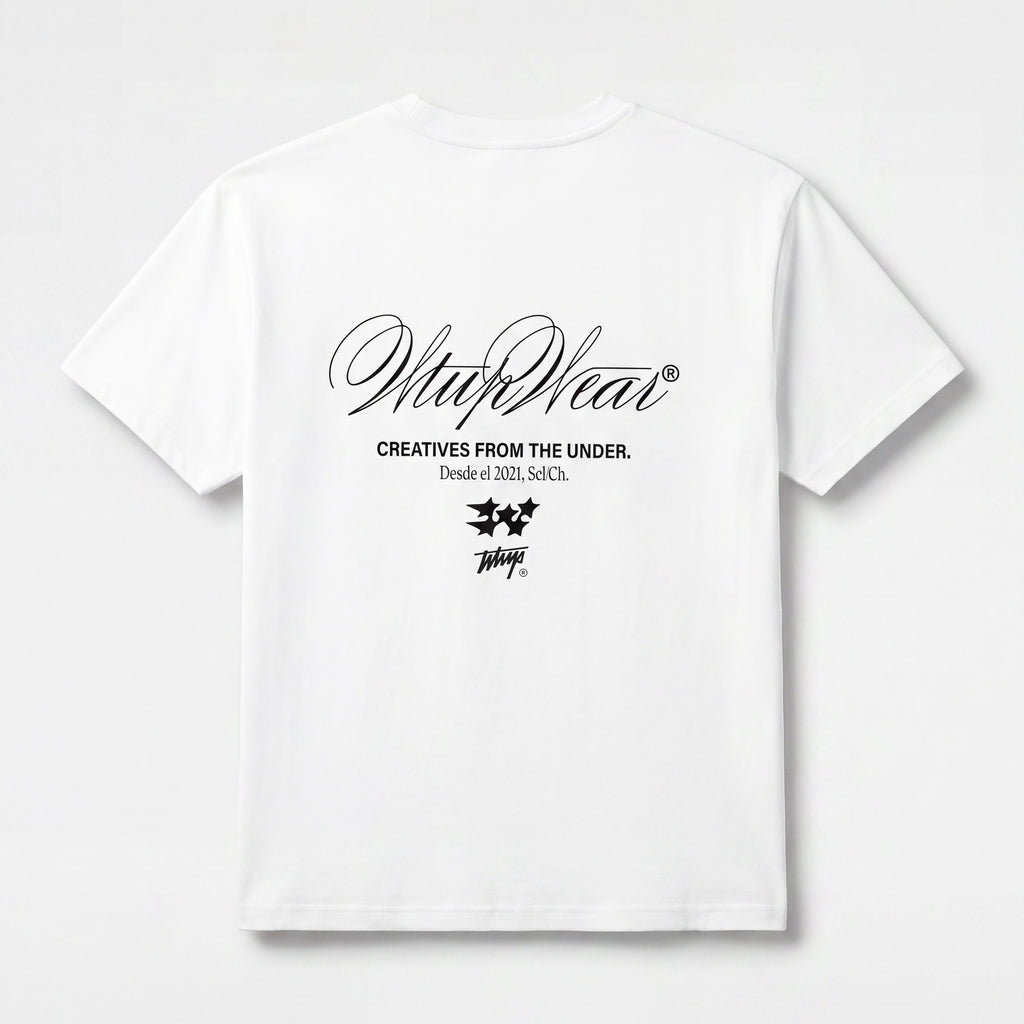 Polera WhatUp Men Oversize Creatives From The Under White