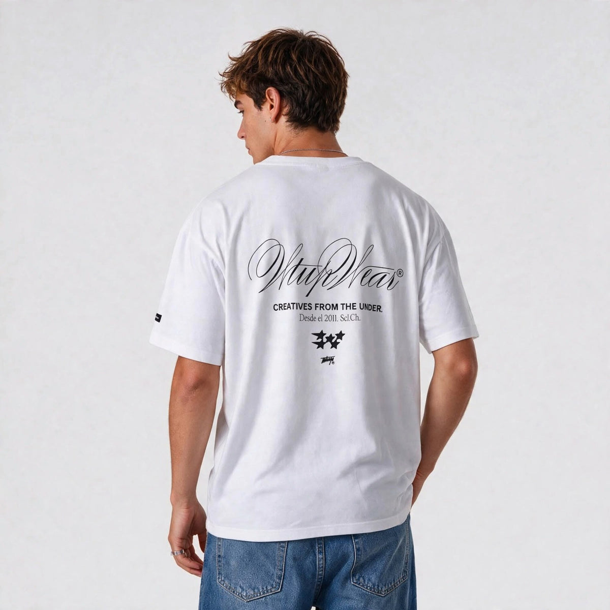 Polera Oversize Box Creatives From The Under Blanco