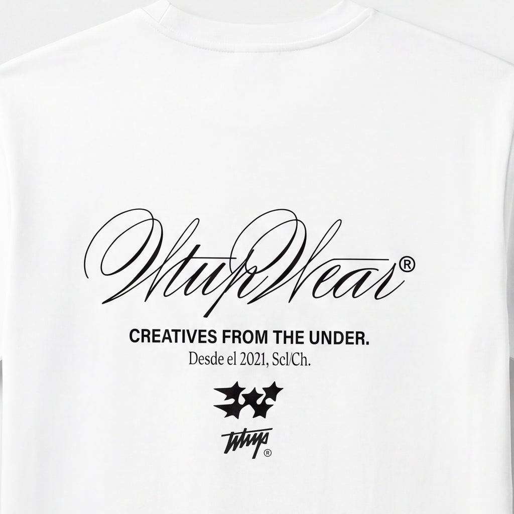 Polera WhatUp Men Oversize Creatives From The Under White