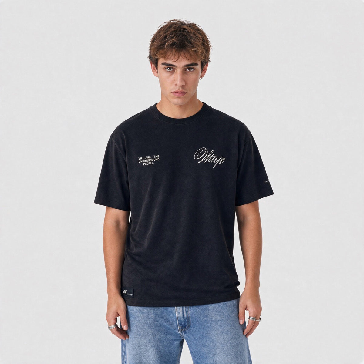 Polera Oversize Box Creatives From The Under Negro