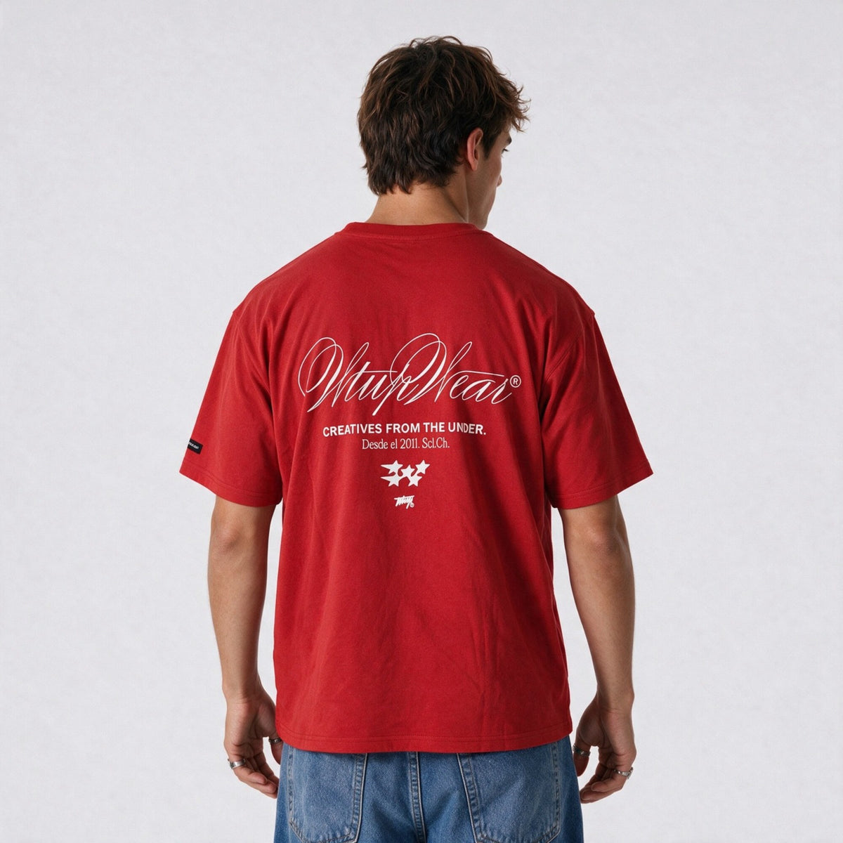 Polera Oversize Box Creatives From The Under Rojo