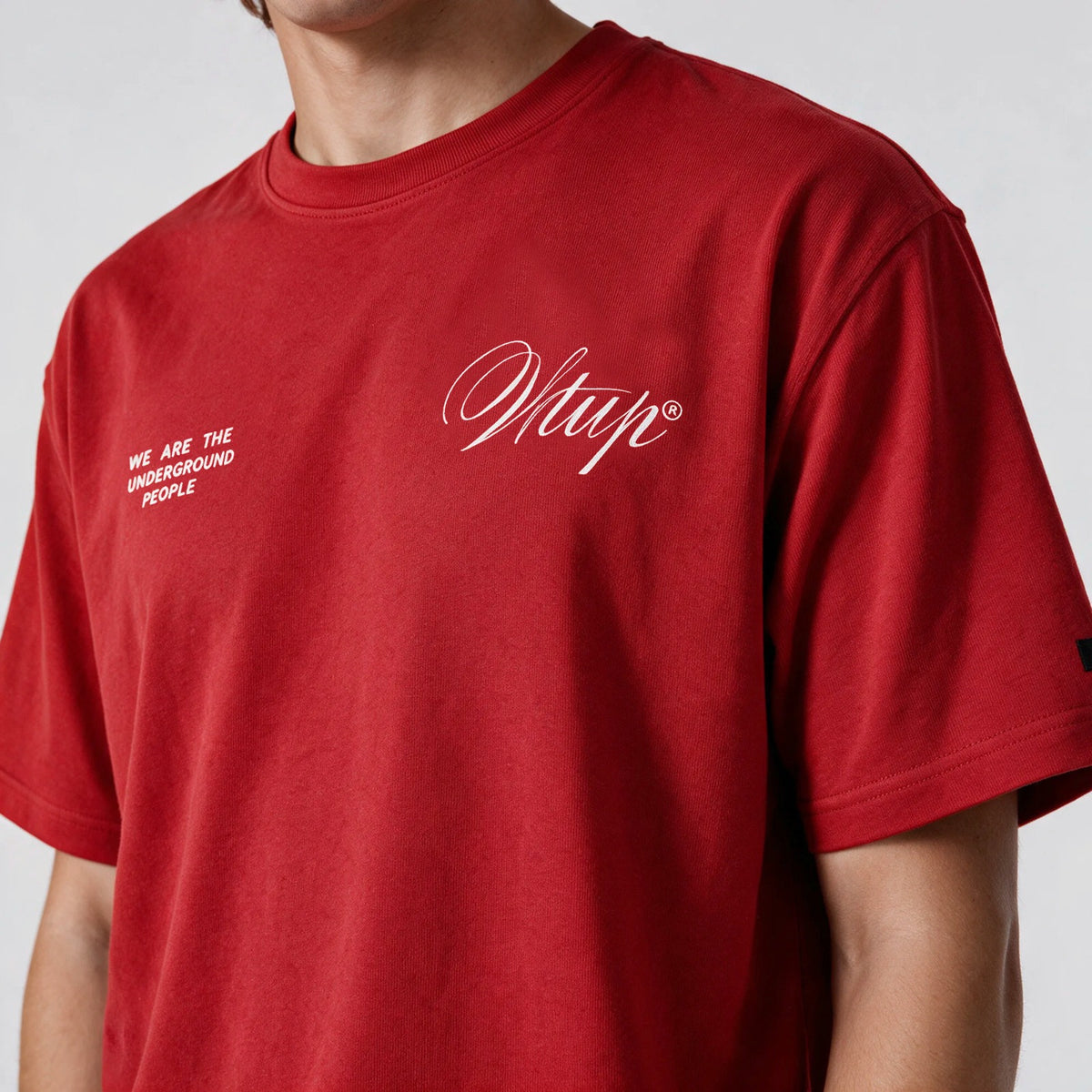Polera Oversize Box Creatives From The Under Rojo