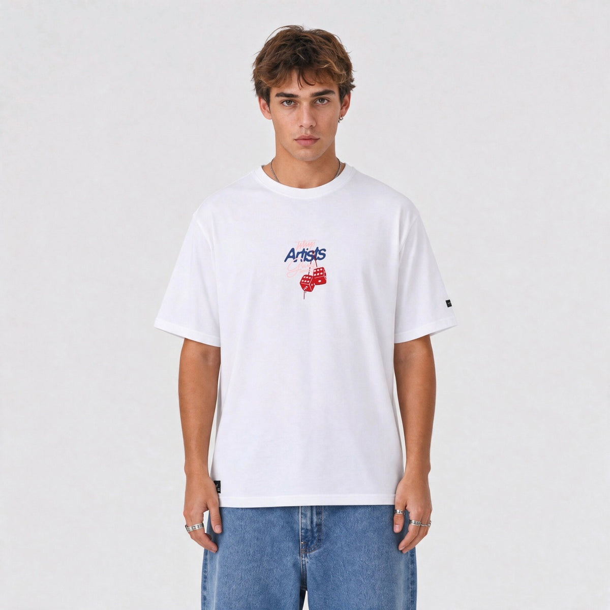 Polera Oversize Box Artists Gang Blanco