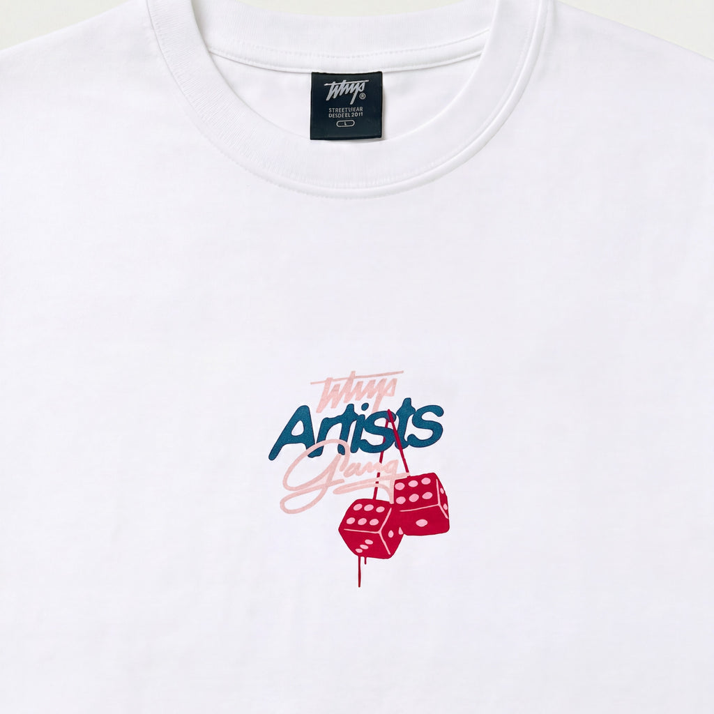 Polera WhatUp Men Oversize Artists Gang White