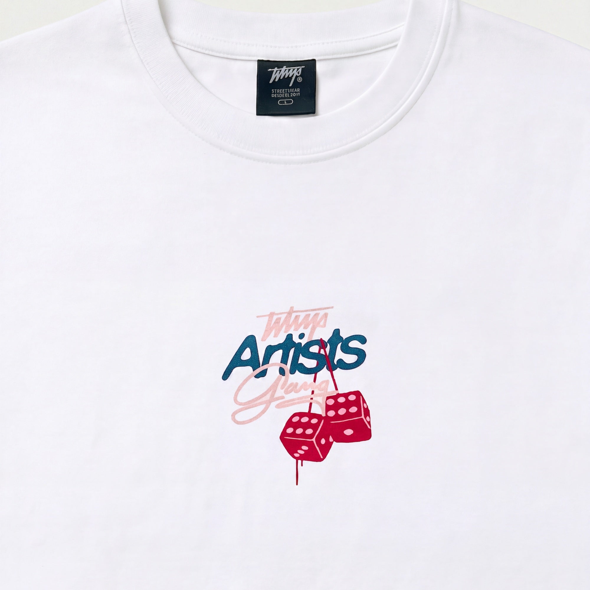 Polera WhatUp Men Oversize Artists Gang White