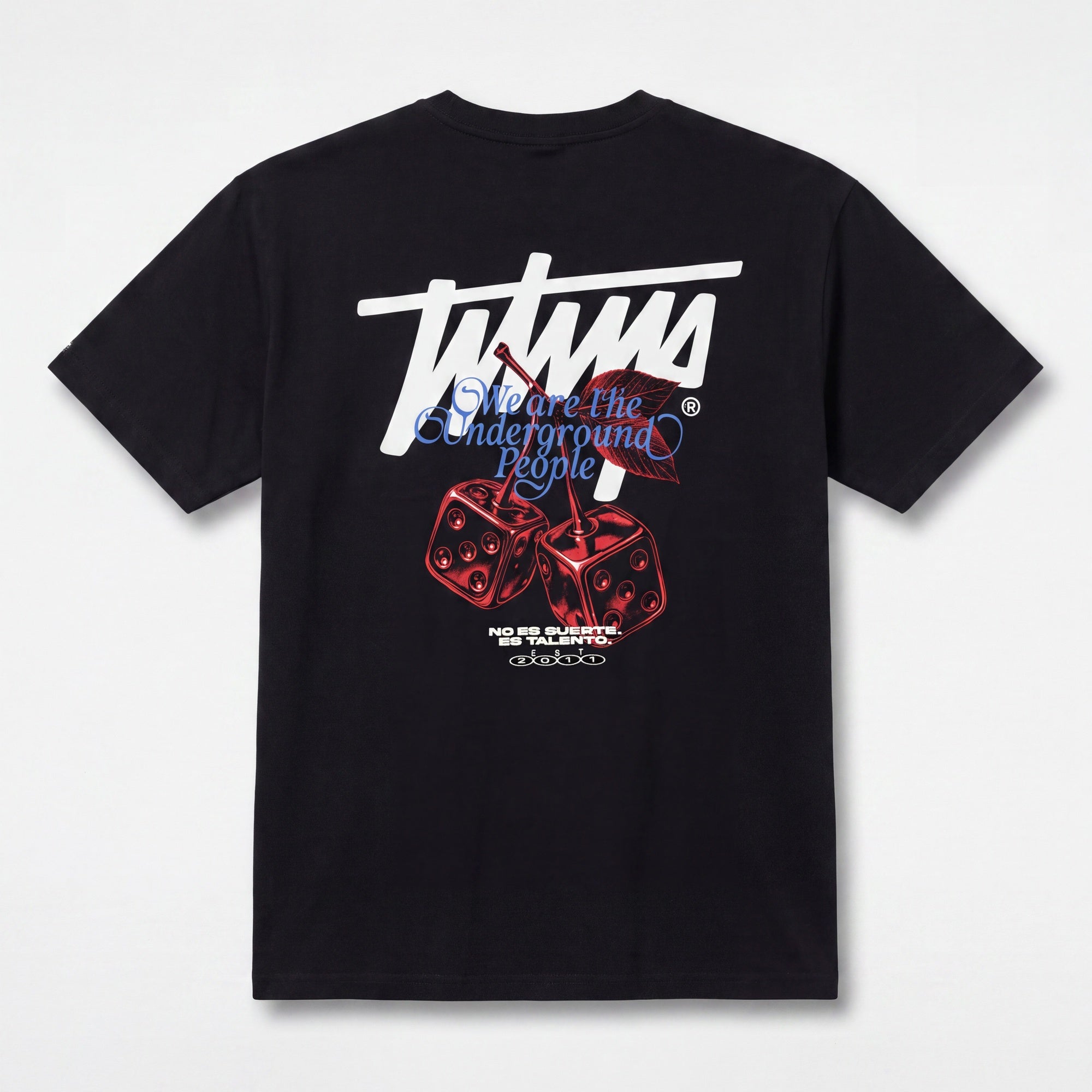 Polera WhatUp Men Oversize Cherry Dice Back