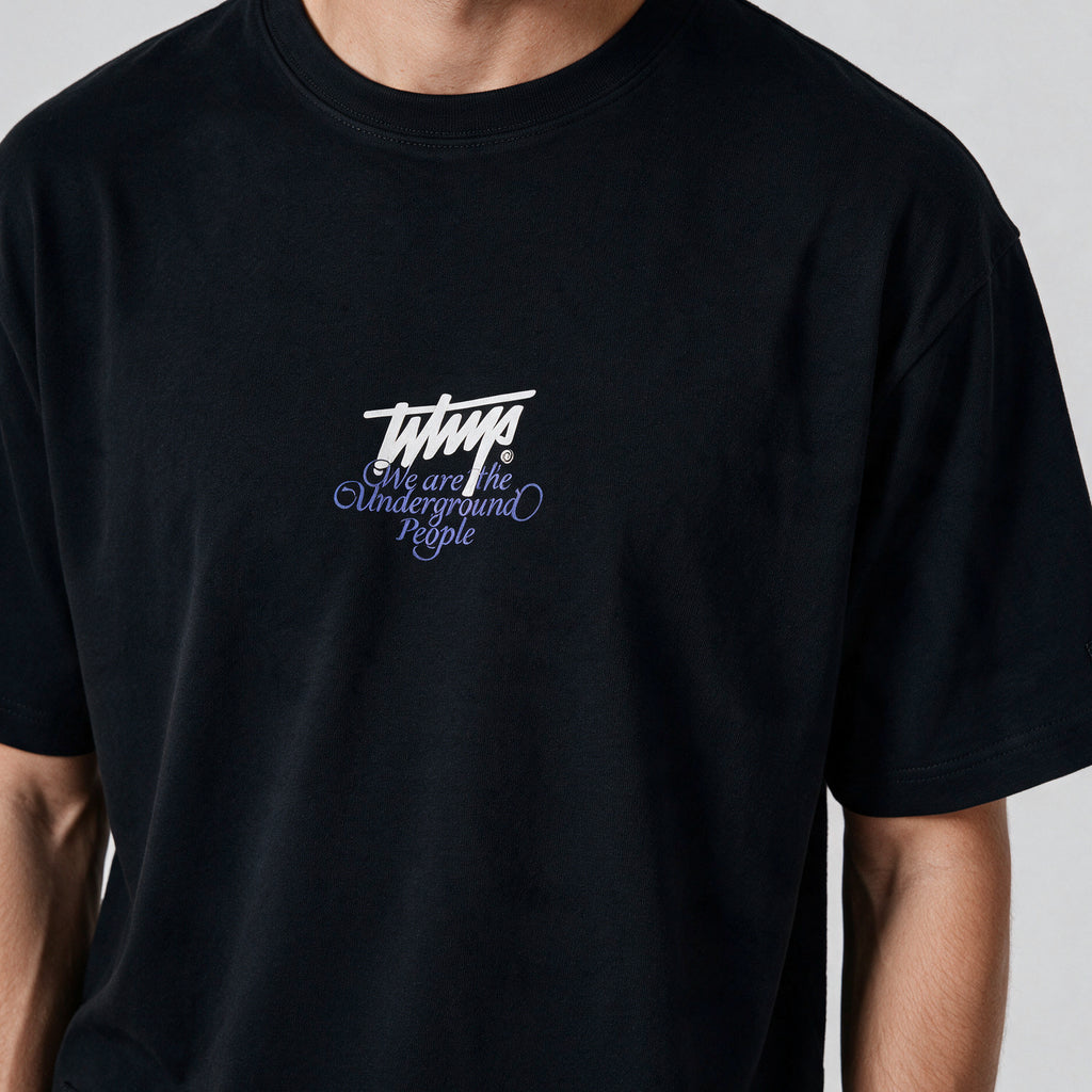 Polera Oversize Box Cherry Dice Negro