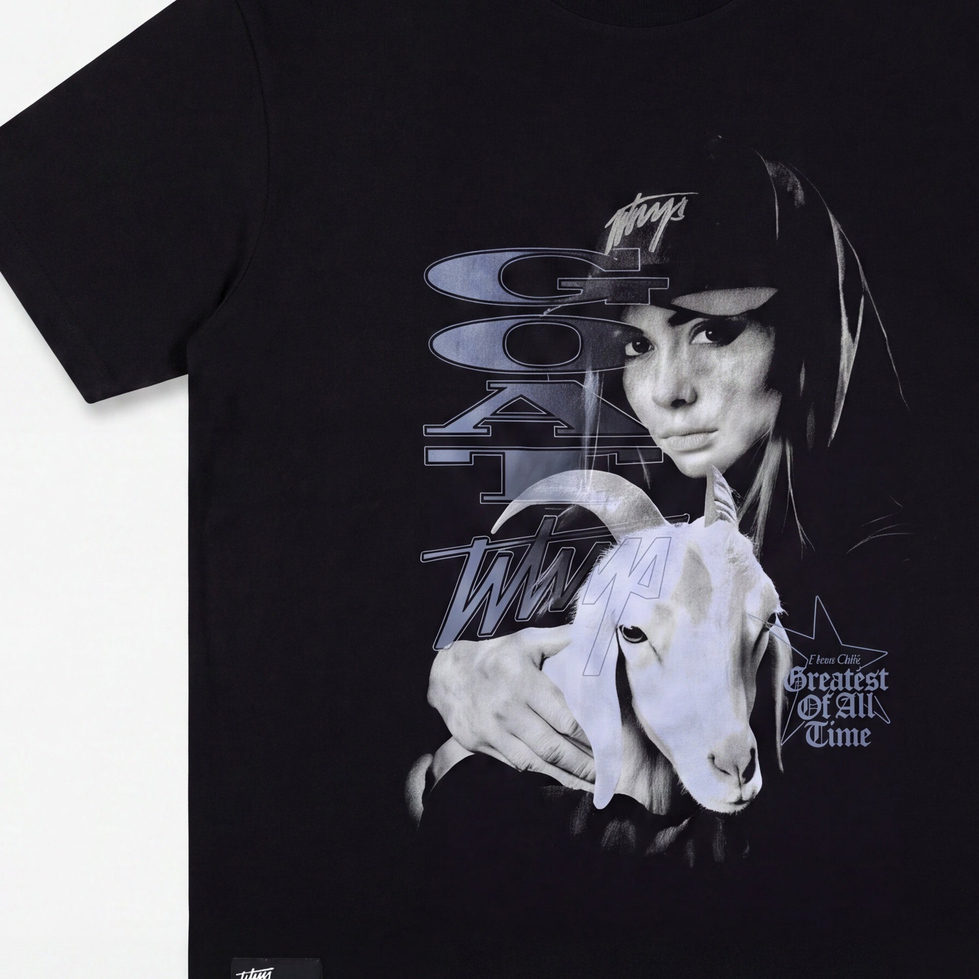 Polera WhatUp Men Oversize GOAT Black