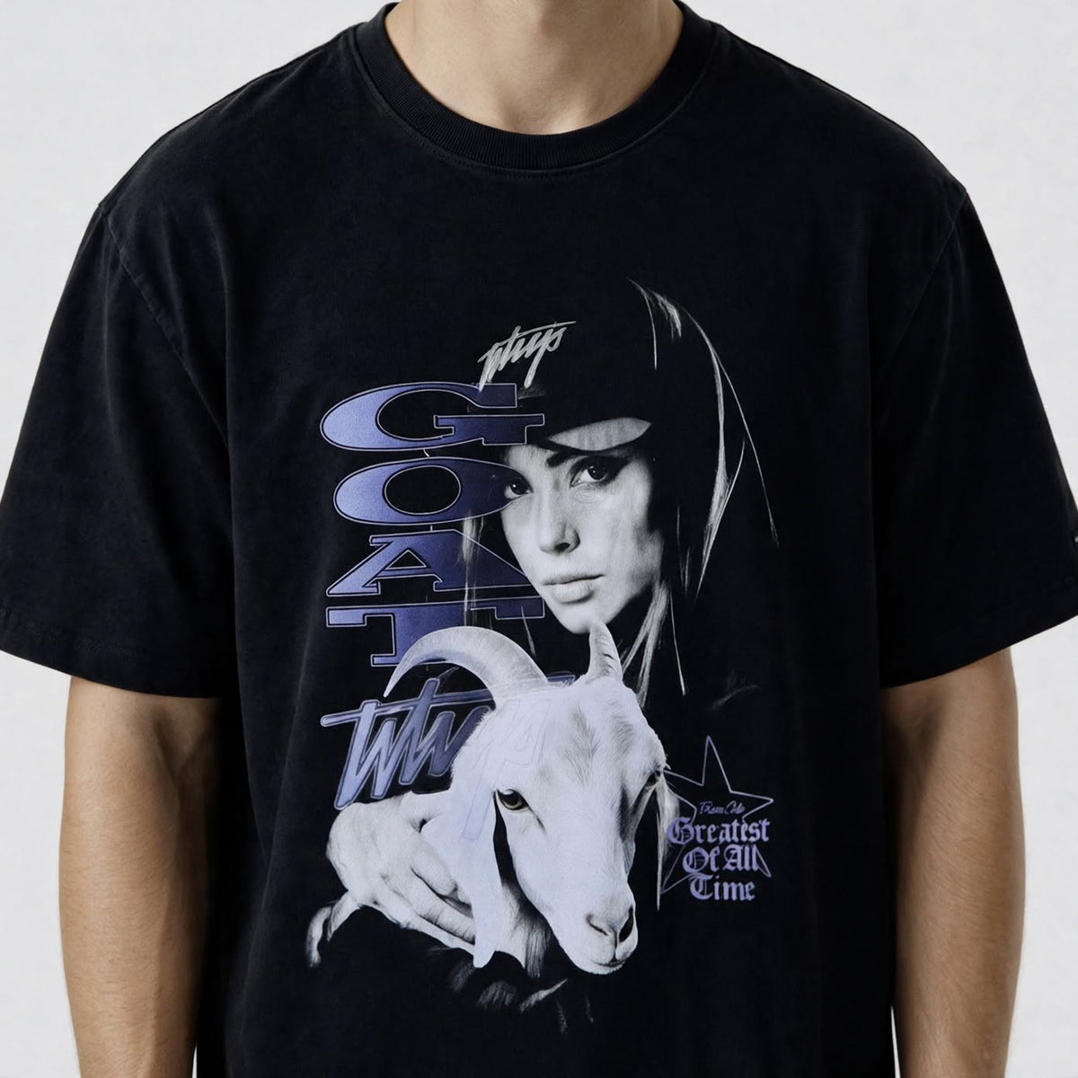 Polera Oversize Box GOAT Negro
