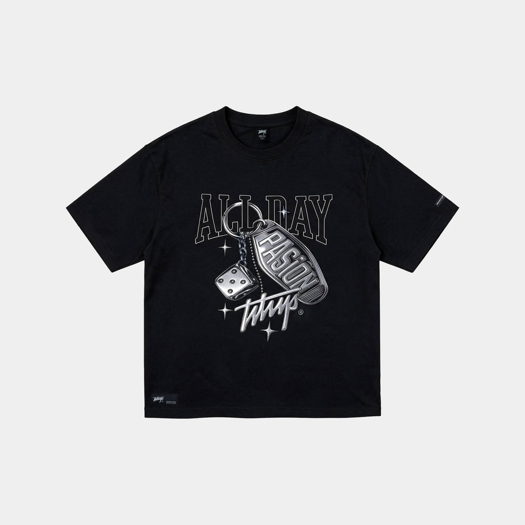 Polera Oversize Box Passion Keychain Negro