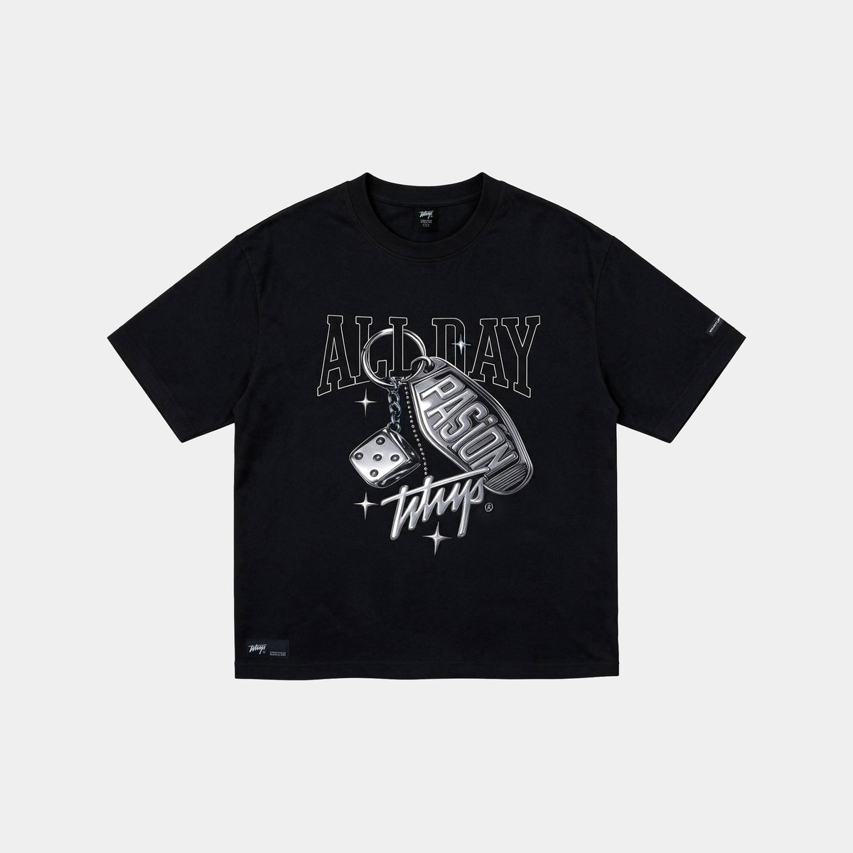 Polera Oversize Box Passion Keychain Negro
