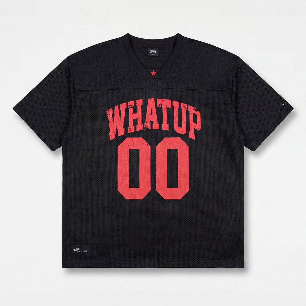 Polera WhatUp Men Boxy Mesh 00 Black Red