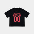 Polera Box Mesh 00 Negro y Rojo
