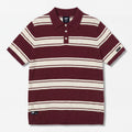 Polera WhatUp Men Polo Buttons Burgundy Off White