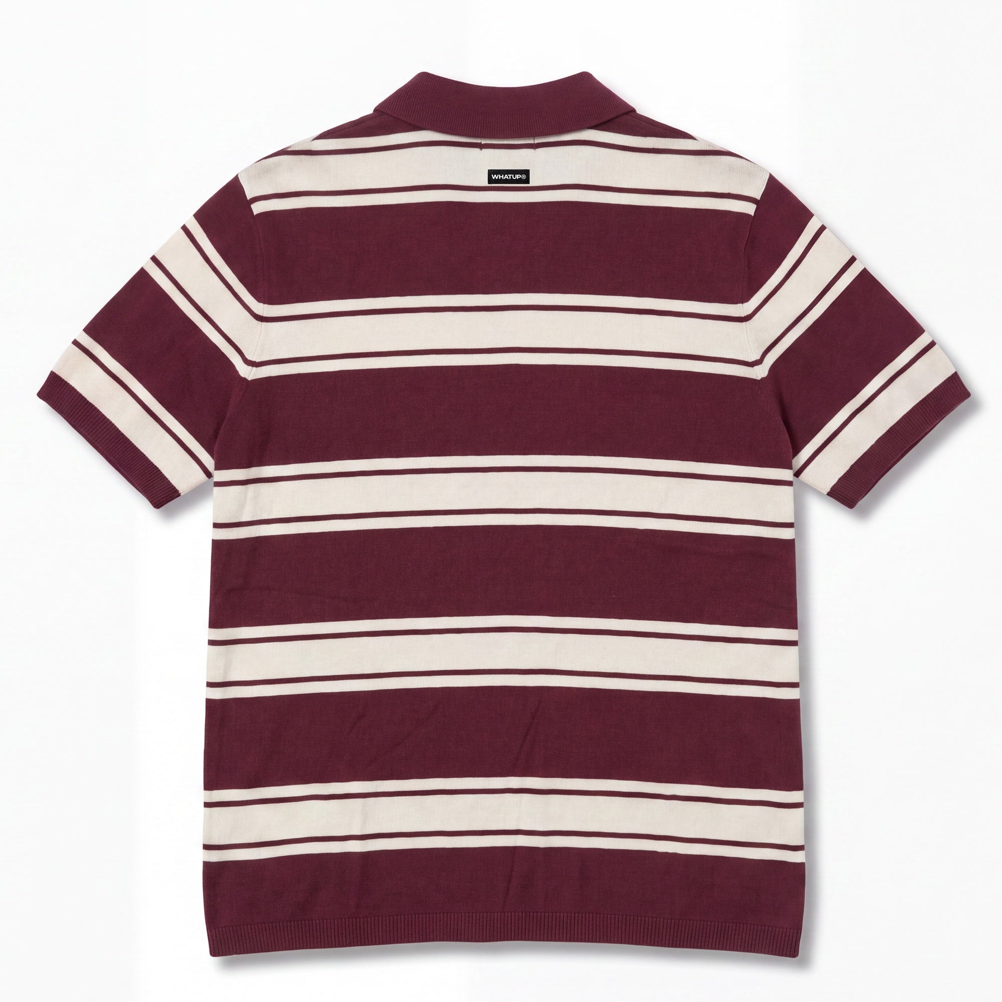 Polera WhatUp Men Polo Buttons Burgundy Off White