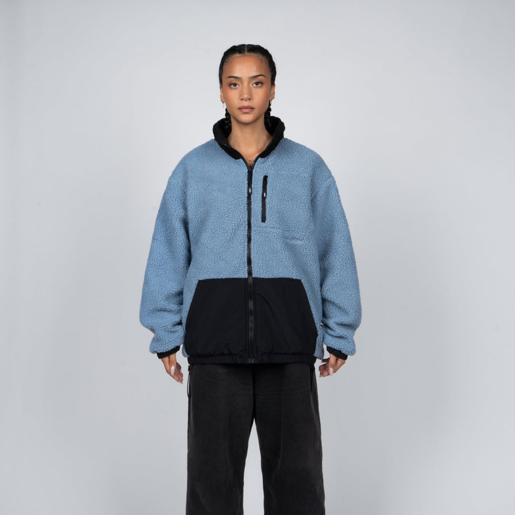 Sherpa Whatup Reversible Full Zipper Black Blue