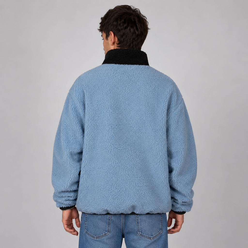 Sherpa Whatup Reversible Full Zipper Black Blue