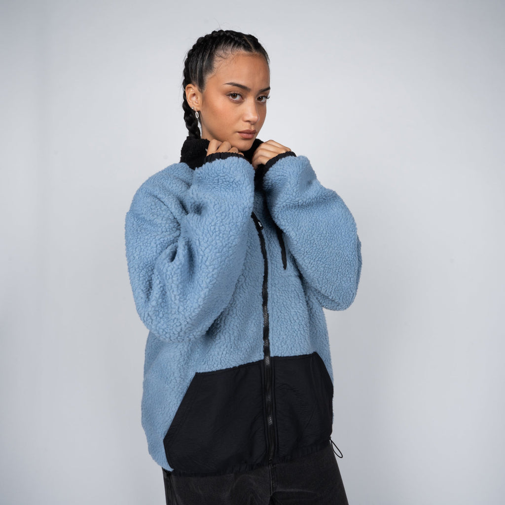 Sherpa Whatup Reversible Full Zipper Black Blue