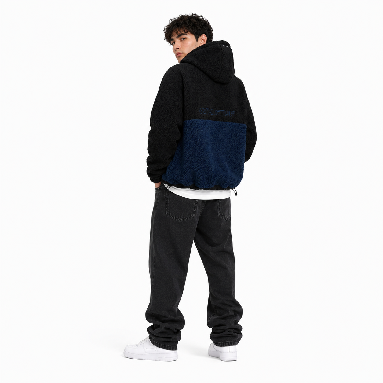 Polerón Whatup Hombre Hoodie Logo Grey