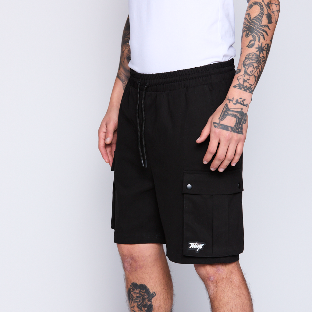 Bermuda Whatup Men Cargo All Black