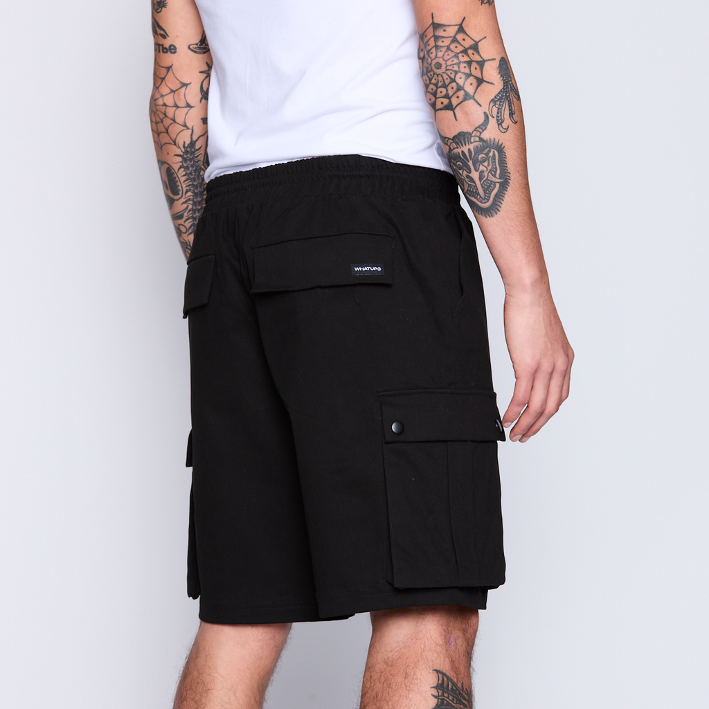 Bermuda Whatup Men Cargo All Black