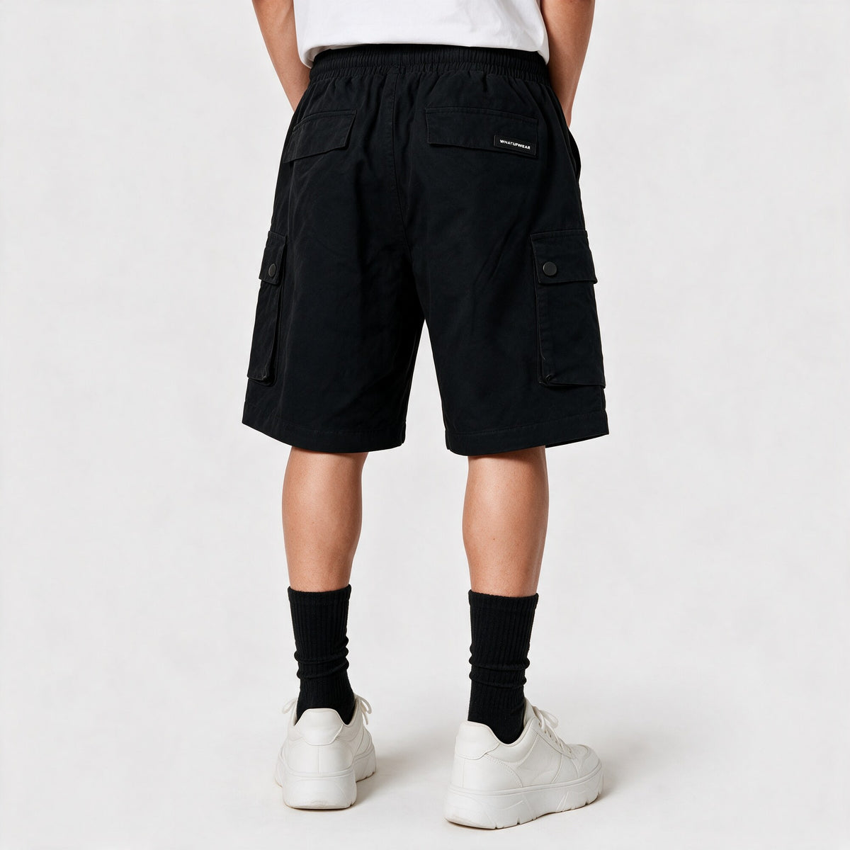 Short Cargo Gabardina Negro
