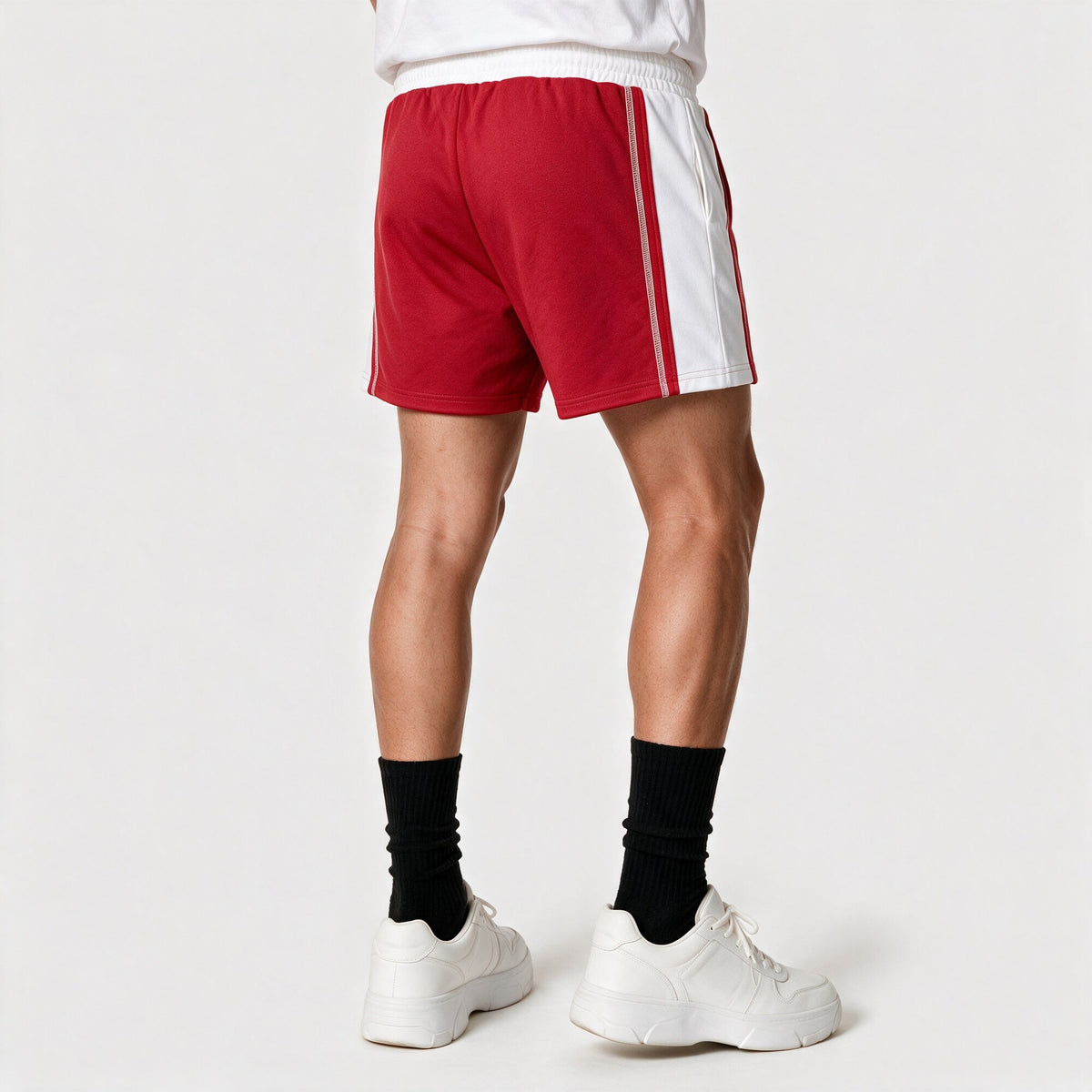 Short Fleece Rojo y Blanco