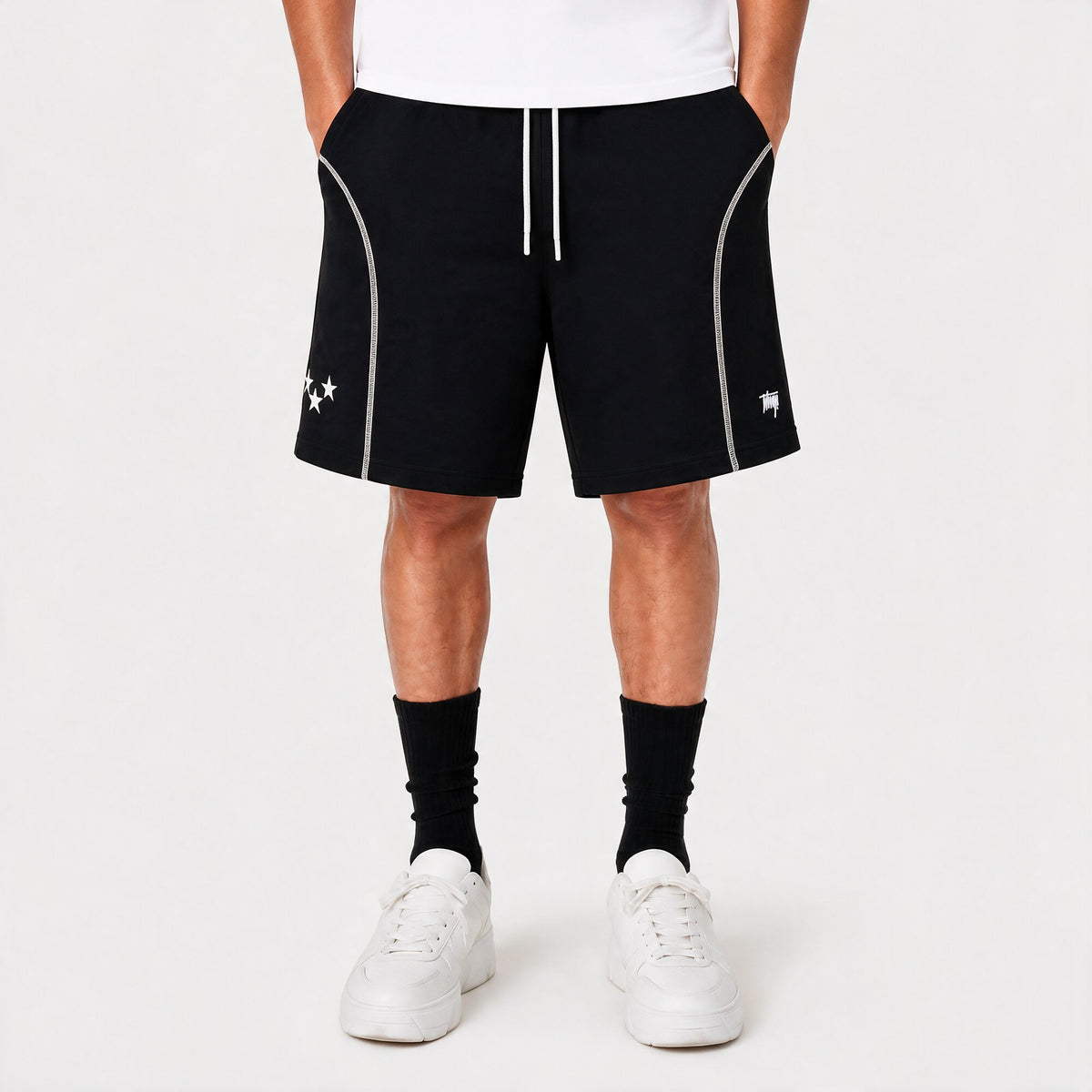 Short Mesh Negro y Blanco