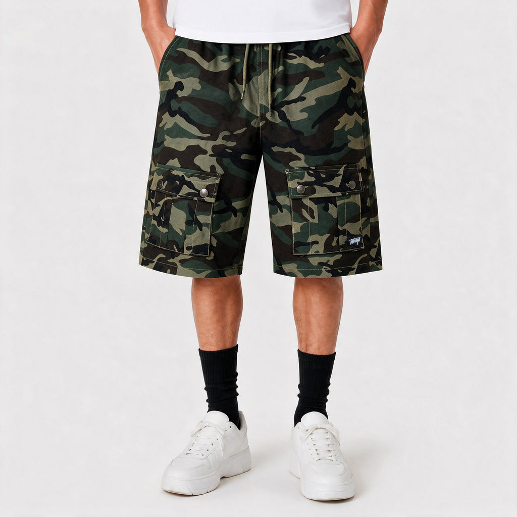 Short Jort Gabardina Camo Verde