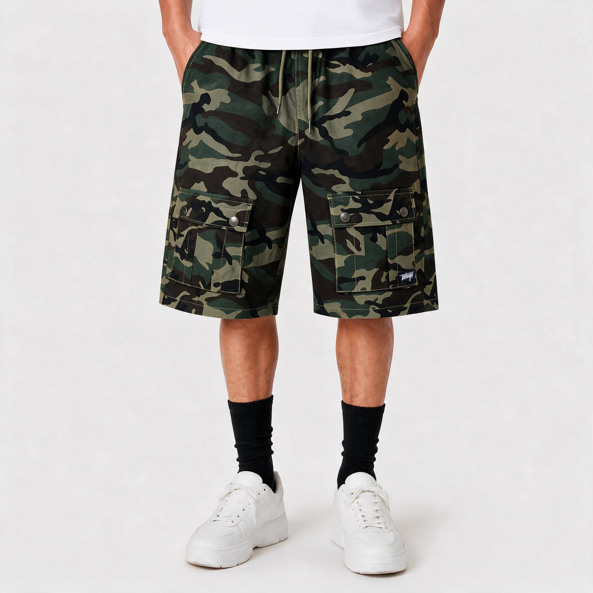 Short Jort Gabardina Camo Verde