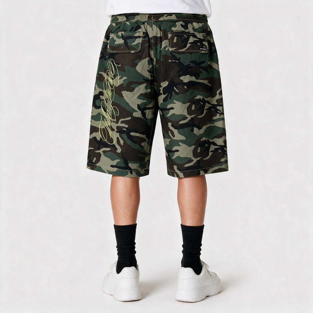 Short Jort Gabardina Camo Verde