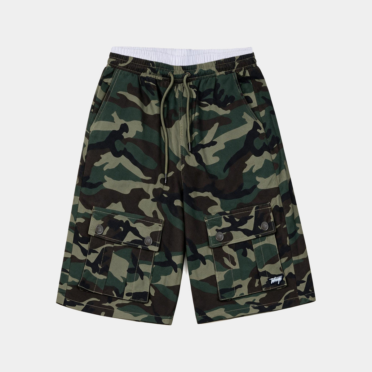 Short Jort Gabardina Camo Verde