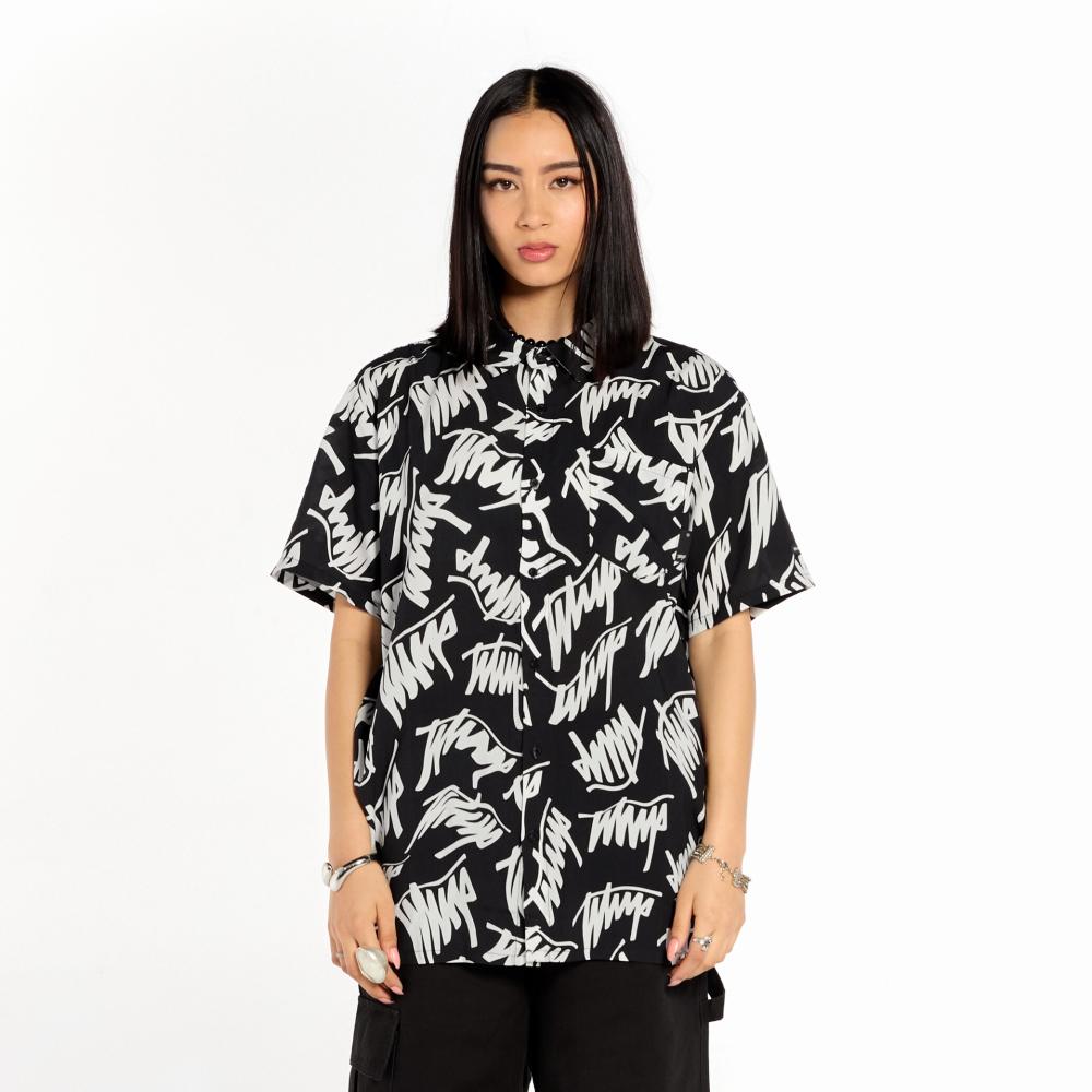 Camisa Whatup Hombre Logo Negro