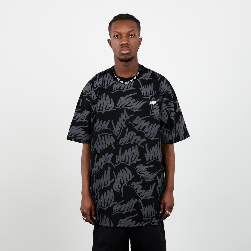 Polera Oversize Rolling Patterns Black