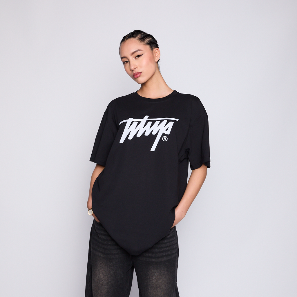 Polera Whatup Icon Logo Black White
