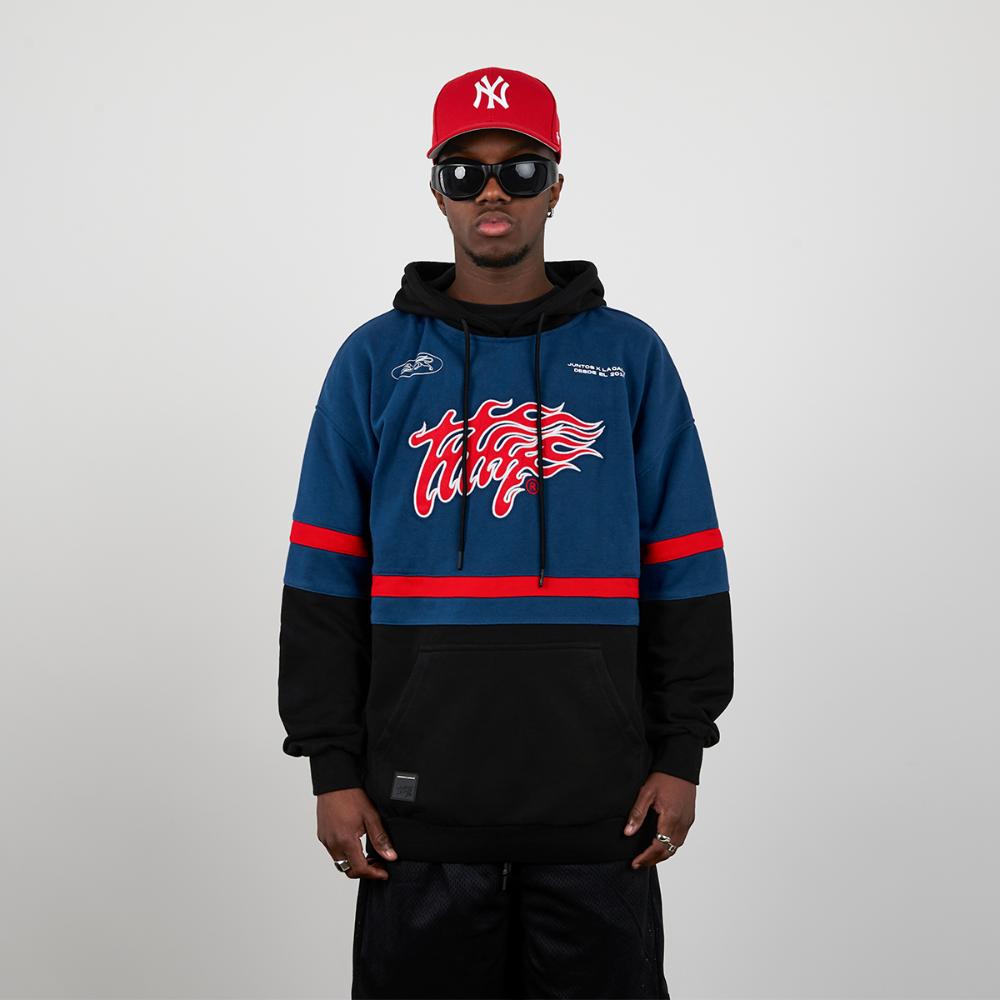 Polerón Oversize Mutt Hoodie Blue Petrol