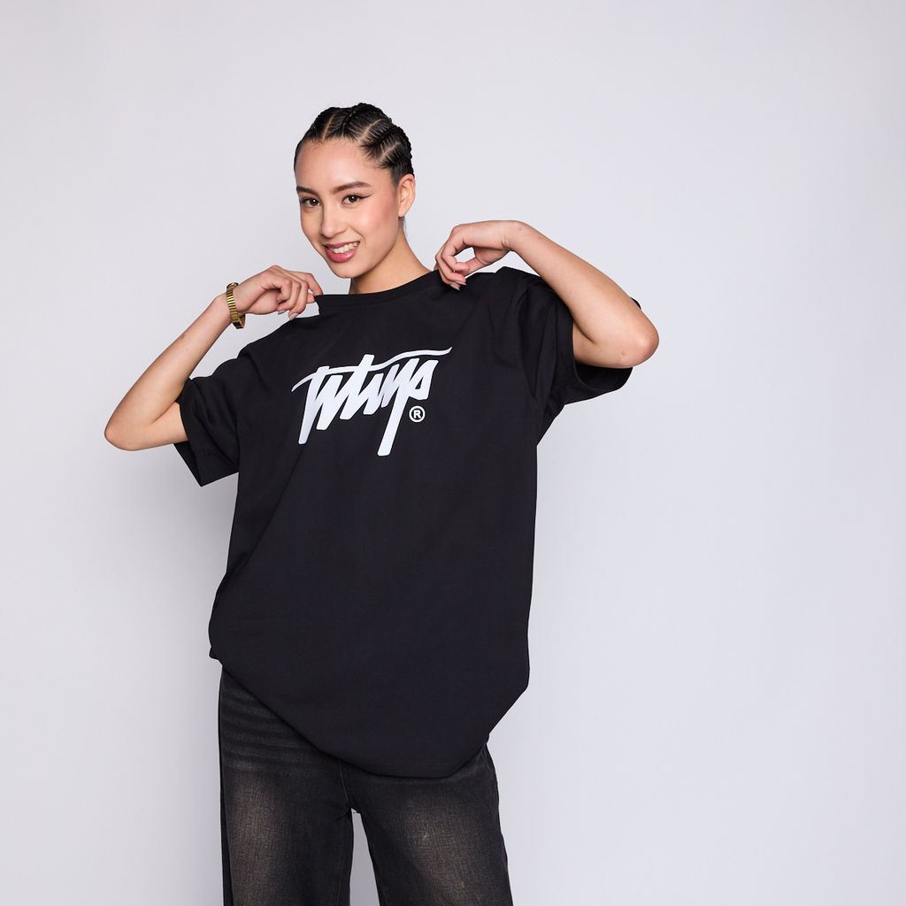 Polera Whatup Icon Logo Black White