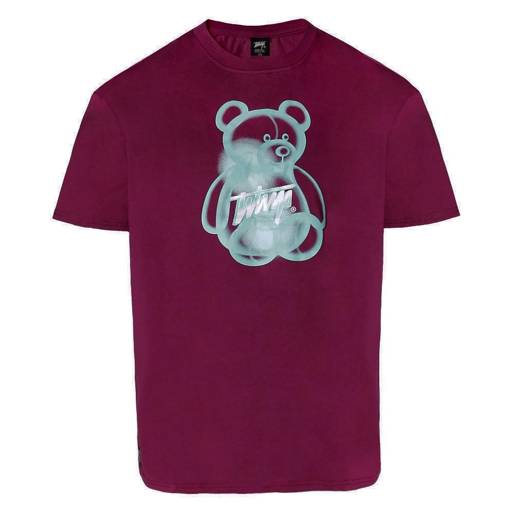 Polera Men Oversize Bear Purple Burgundy