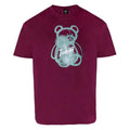 Polera Men Oversize Bear Purple Burgundy