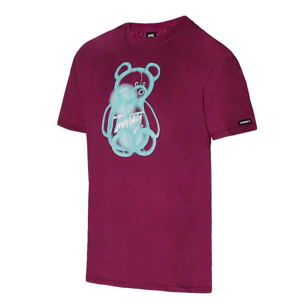 Polera Men Oversize Bear Purple Burgundy