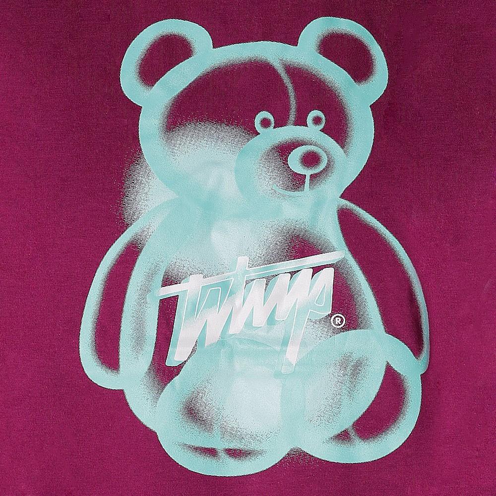 Polera Men Oversize Bear Purple Burgundy