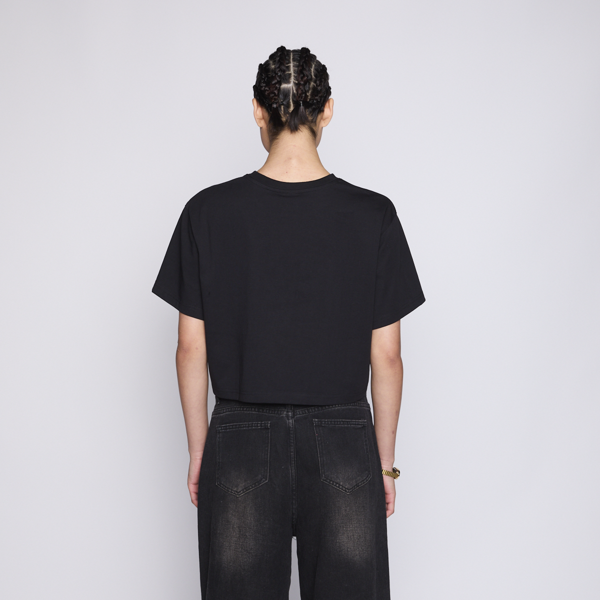Polera Crop Whatup Women Bite Black