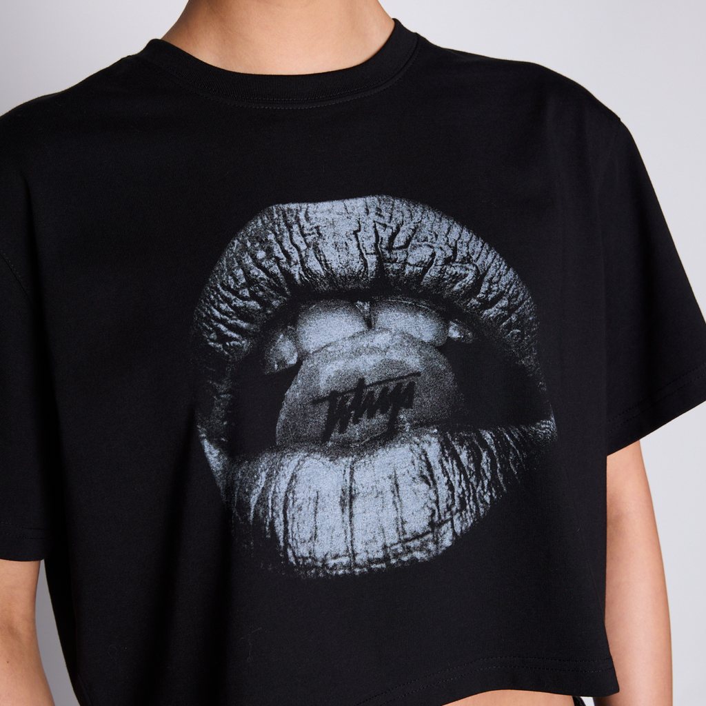 Polera Crop Whatup Women Bite Black