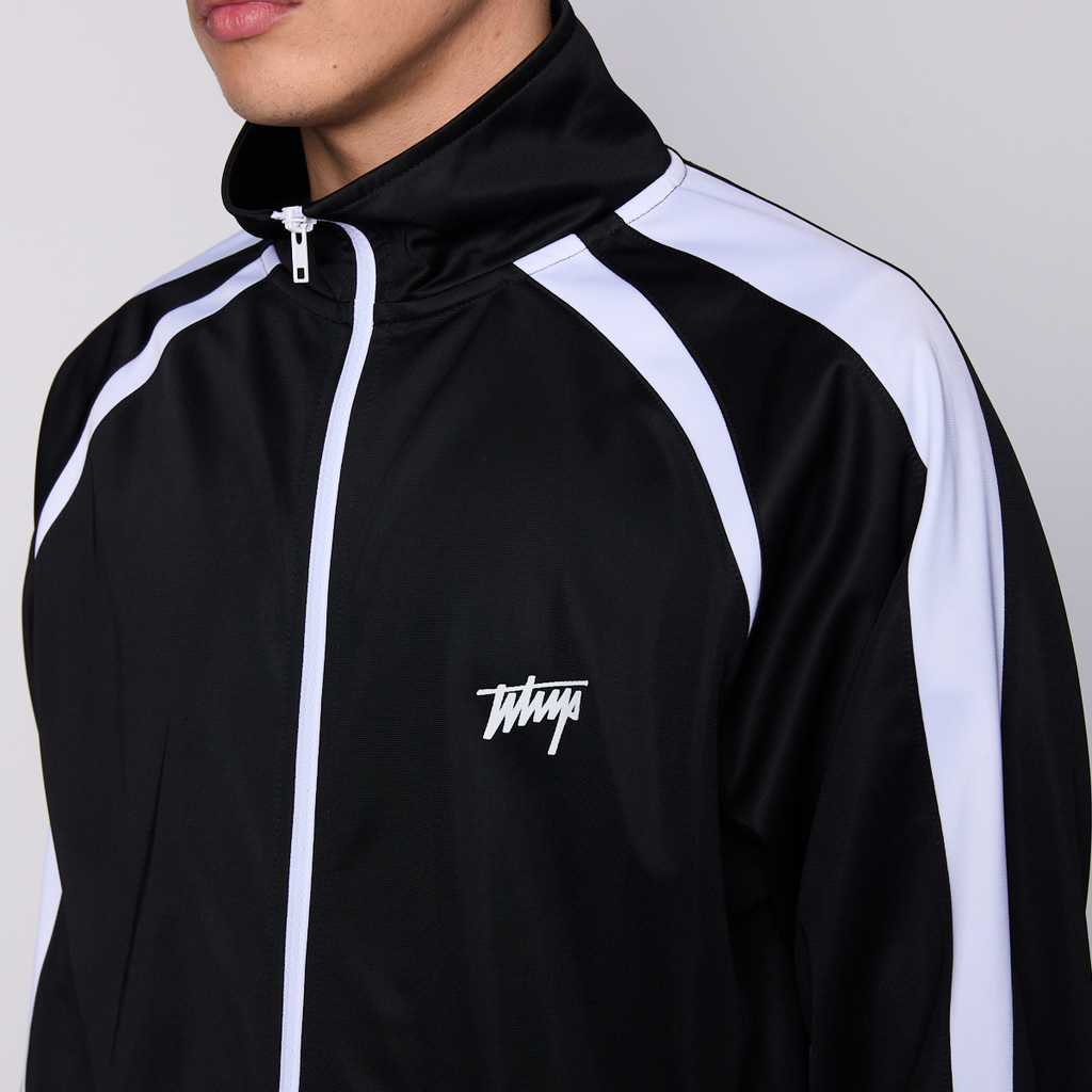 Polerón Whatup Full Zipper Black White