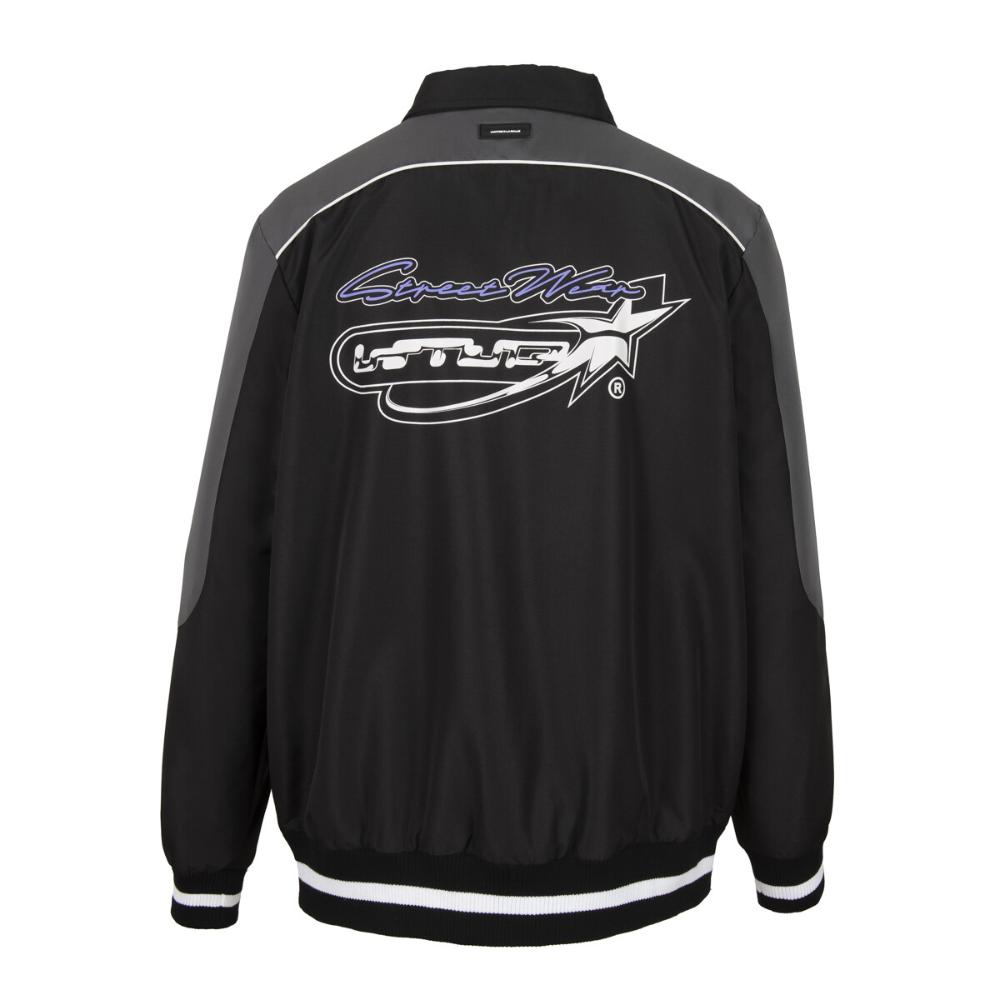 Chaqueta Full Zipper Black Gray Purple