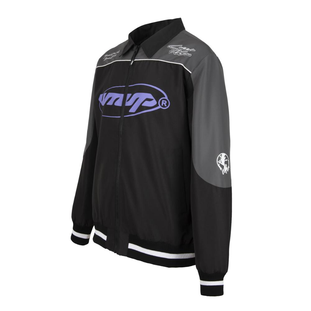 Chaqueta Full Zipper Black Gray Purple