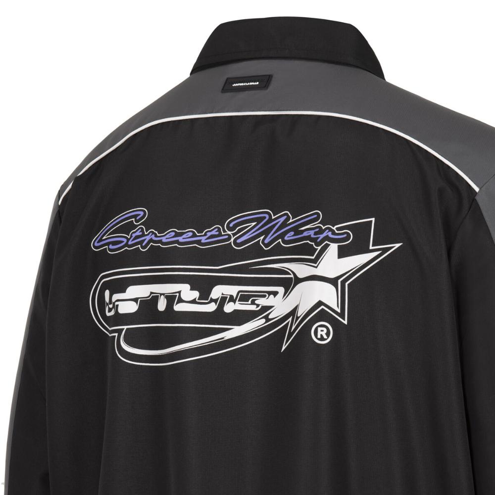 Chaqueta Full Zipper Black Gray Purple