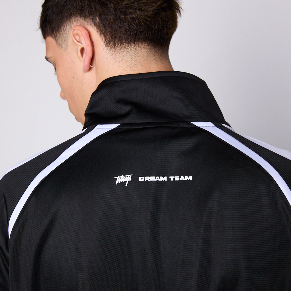 Polerón Whatup Full Zipper Black White